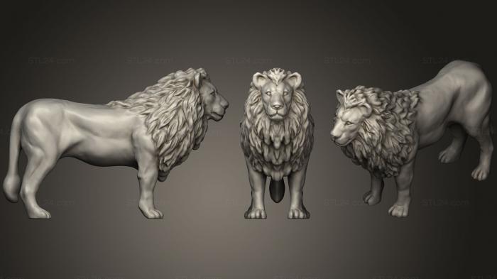 Figurines lions tigers sphinxes (A Male Lion, STKL_0336) 3D models for cnc